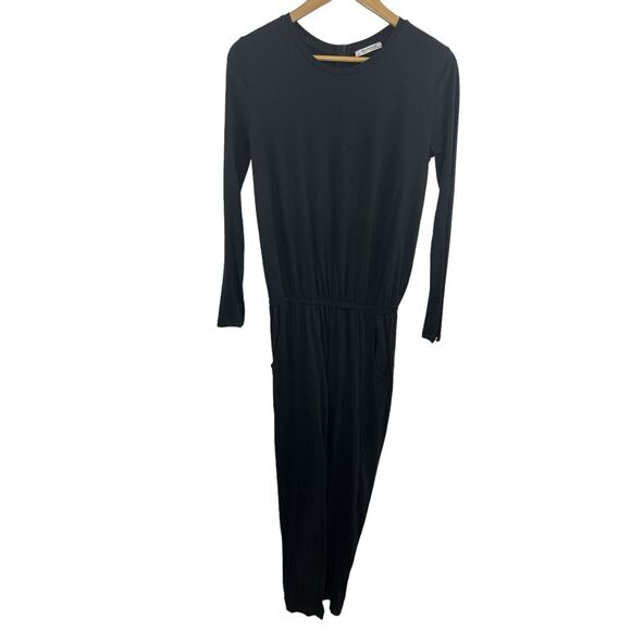Zara Women’s Romper Pants S Black Long Sleeve Jumper One Piece Small Whimsigoth - Picture 1 of 9
